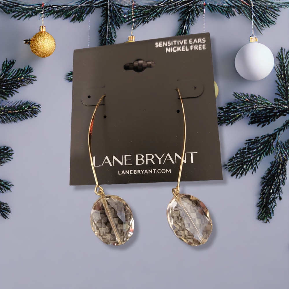Lane Bryant Crystal Clear Drop Earrings
